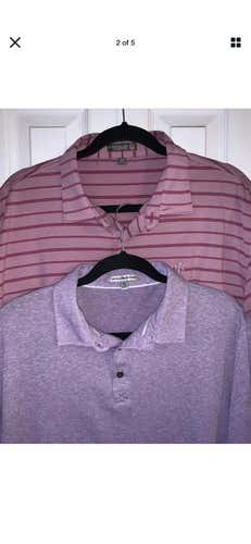 Lot Of 2 Purple Peter Millar XL Shirt- Summer Comfort