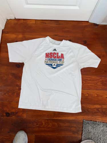 White Adult Large Adidas Tournament Shirt