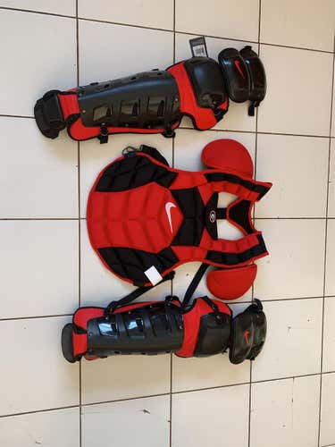 Adult Nike Catcher's Set Black And Red