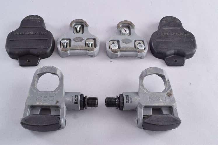 LOOK Keo Easy Clipless Pedals 9/16 Grey w/ 3 Bolt Cleats + Kool Kovers Road Bike
