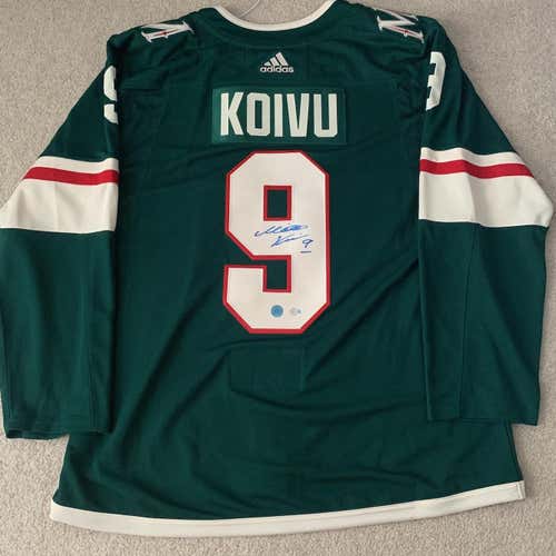 SIGNED Mikko Koivu Authentic Minnesota Wild Adidas Jersey