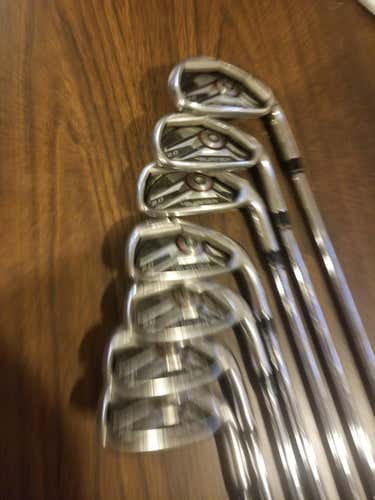 Used Men's TaylorMade Right Handed Burner 2.0 Iron Set Stiff Flex Steel Shaft