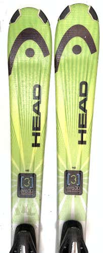 Used Head Rev 75 era 3.0 Green All Mountain Skis with Bindings Size 142 (Option 1900378)