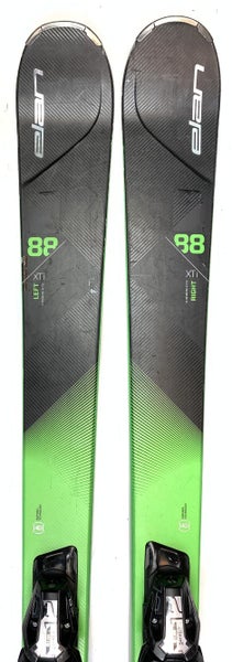 Used Elan Amphibio 88 All Mountain Skis with Bindings Size 176 (Option 2010180)