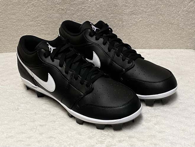 NIKE Air Jordan 1 Retro MCS Low Men's Size 11.5 Black Baseball Cleats