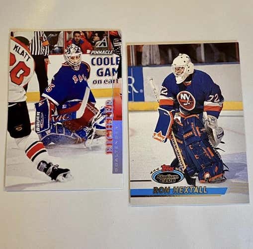 *NEAR MINT - MINT: MIKE RICHTER & RON HEXTALL NHL HOCKEY GOALIE CARDS