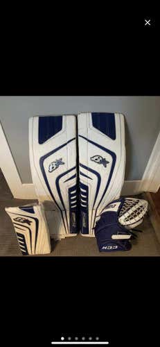 Blue Senior 34" Regular Optik  Goalie Full Set W/CCM Eflex III Glove
