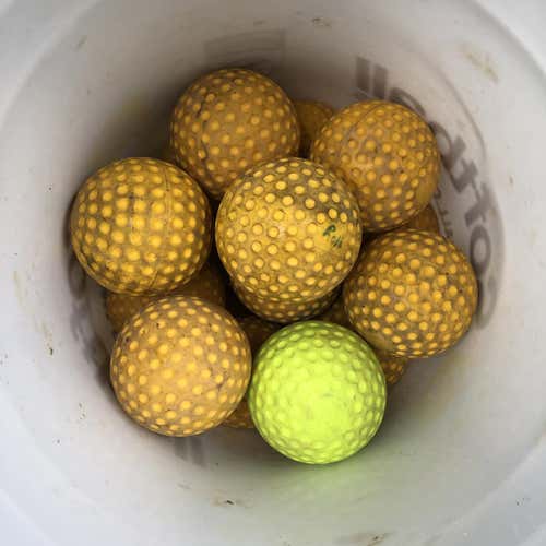 Yellow Used Juggs Balls
