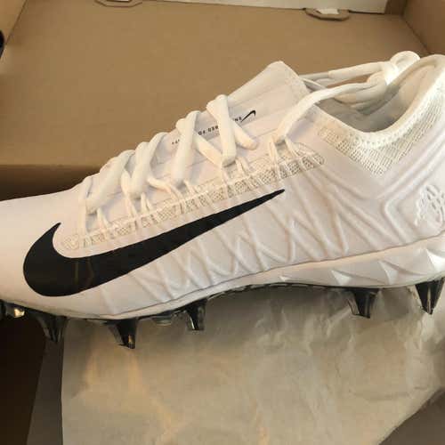 New in Box Nike Alpha Huarache Pro LAX Lacrosse Cleats Mens Size 7 white/black NIB NWT
