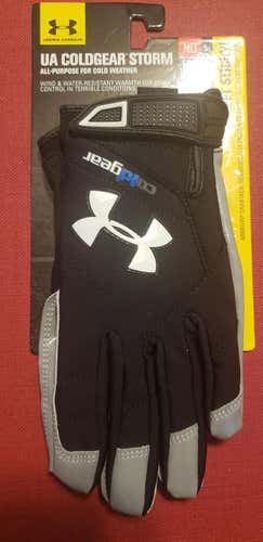 NEW Under Armour UA Coldgear Storm All Purpose Cold Weather Gloves BLACK 1230451 coaches & players