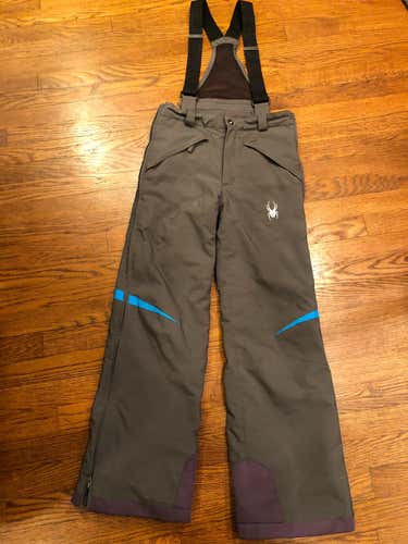 Gray Used Men's Youth Size 16 Spyder Ski Pants