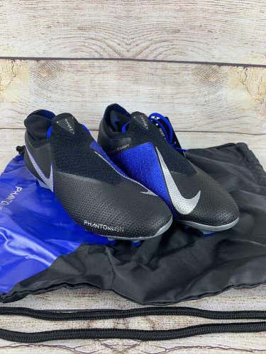 Nike Phantom VSN Vision Elite DF FG Soccer Cleats Black Blue AO3262-004 Size 6
