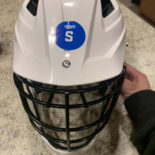 Lacrosse White Youth Player's STX Stallion 100 Youth Helmet