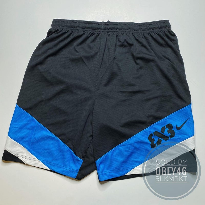 NIKE Aeroswift Shorts Mens Medium 9 Blue/Black Basketball Training Logo  Pockets