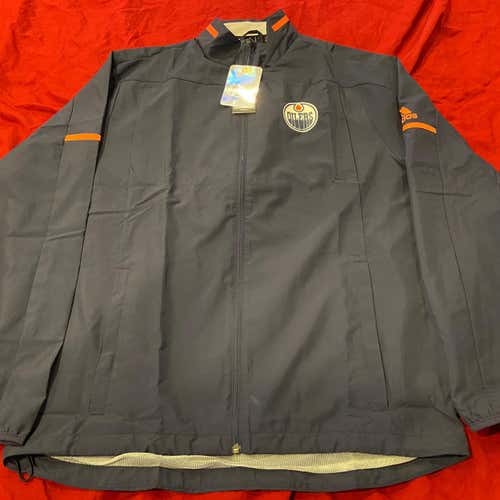 Edmonton Oilers Blue Adult Large Adidas Jacket