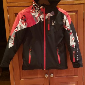 Red Used Boys Youth (10) Medium Spyder Jacket