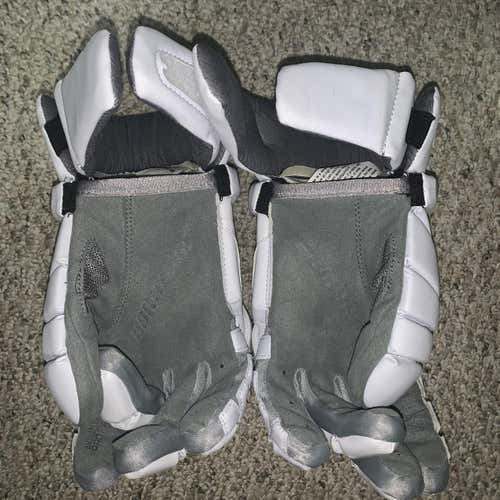 White New Player's Warrior Evo Pro 13" Lacrosse Gloves