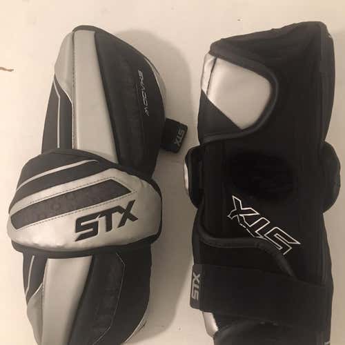New Large Rare Cstm STX Shadow Arm Pads Guards Black & Silver