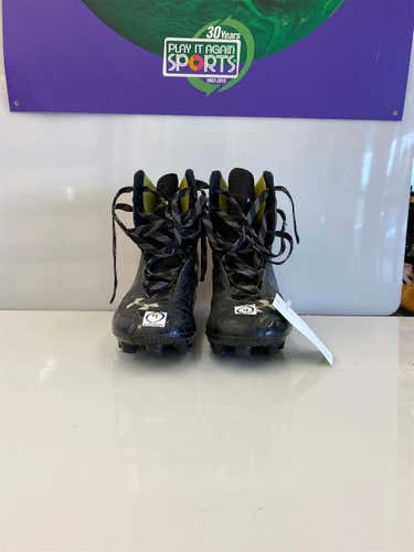 Black Men's Molded Cleats High Top