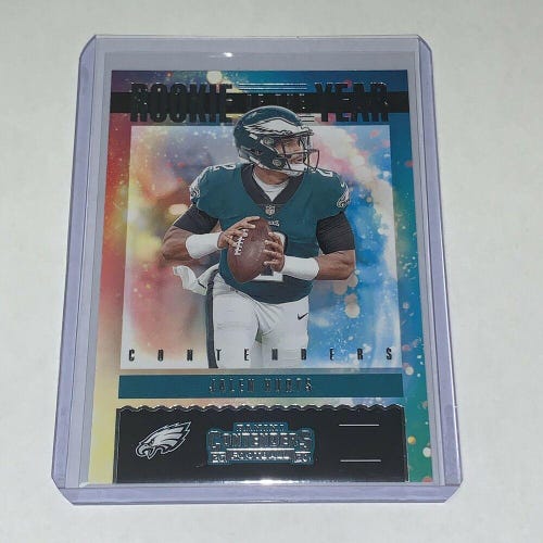 Jalen Hurts Philadelphia Eagles 2020 Panini Contenders NFL Rookie Of The Year