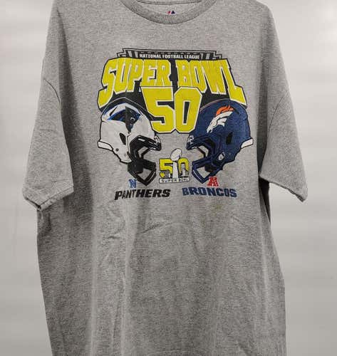 Denver Broncos Super Bowl 50 Majestic NFL T-Shirt Size Adult XXL