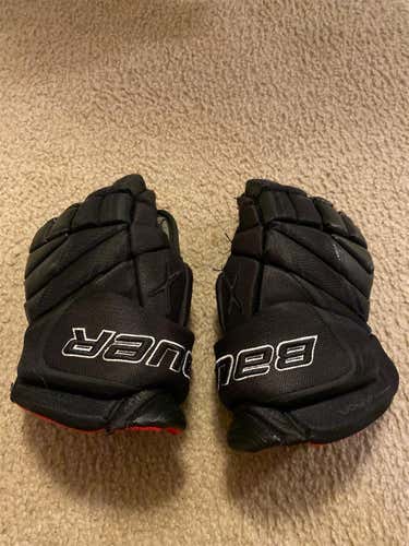 Black Senior Bauer Vapor 1x Lite Pro 12"  Gloves