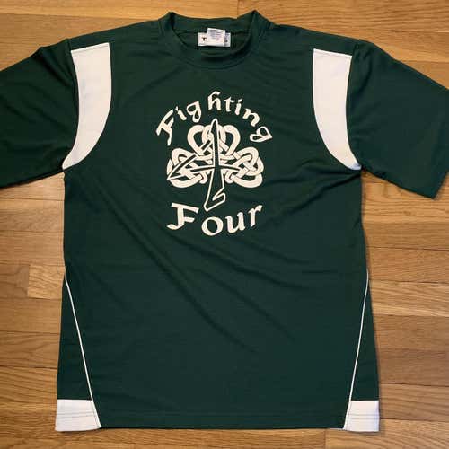 Green Adult Medium FIGHTING FOUR Lacrosse Shooting Shirt
