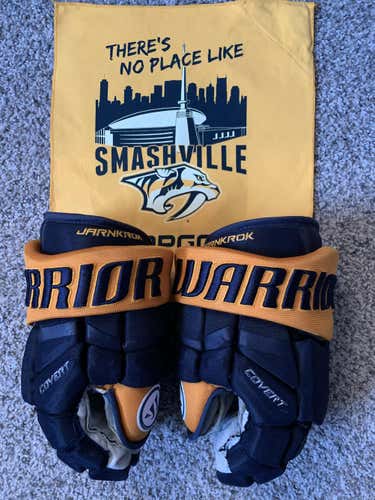 Nashville Predators Pro Stock Calle Jarnkrok Warrior Covert Pro Plus Gloves 13"