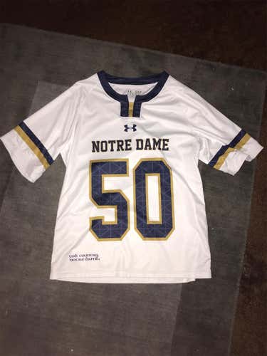 Notre Dame White Adult Small Under Armour Jersey