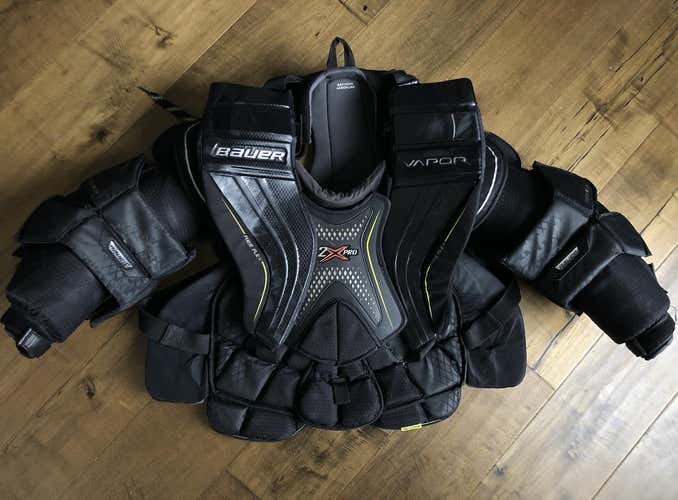 Demo | Bauer Vapor 2X PRO Goalie Chest Arm Protector Armor | Senior M Medium | BLACK