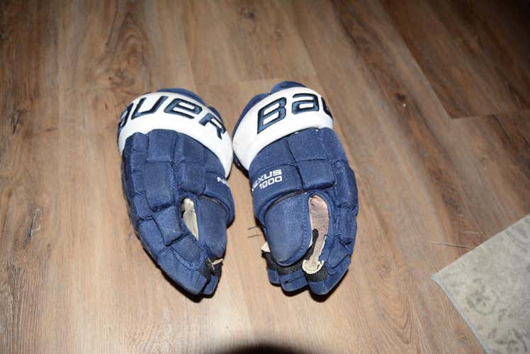 Blue Used Senior Bauer Nexus 1000 Gloves 13"