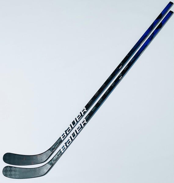 2 Pack Custom Blue Bauer Nexus GEO Hockey Sticks- RH-82 Flex- P92- Spiral Grip