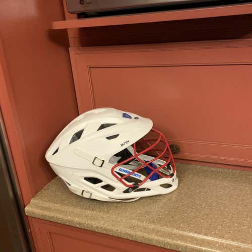 White Adult Player's Warrior Burn Helmet