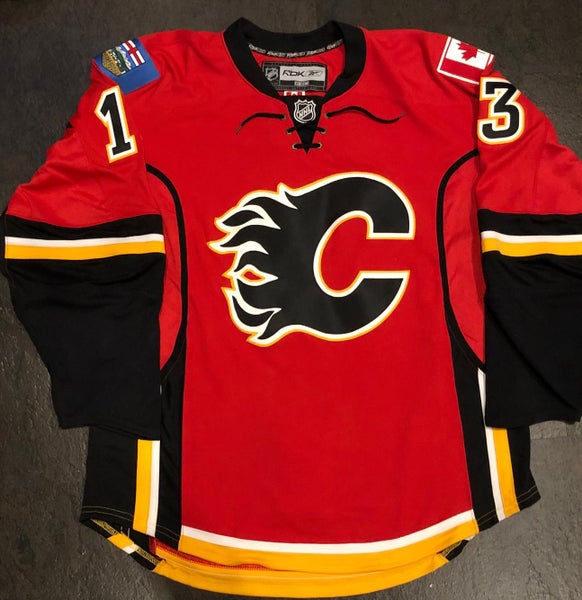 MiC** NWT Adidas Calgary Flames GIORDANO Road Jersey Sz 52
