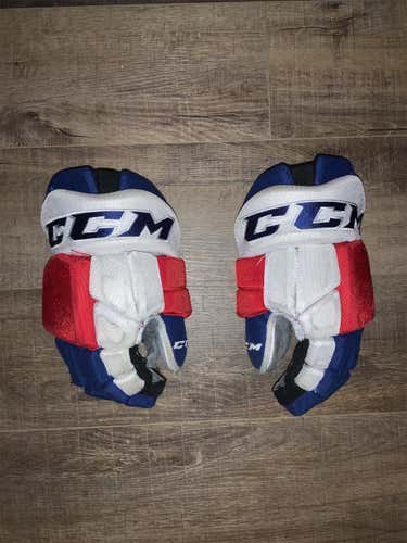 NHL GAME USED NYR PUEMPELCCM Pro Model 13" Pro Stock Gloves