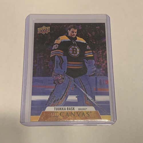 Tuukka Rask Boston Bruins 2020-21 Upper Deck UD Canvas Card #C6