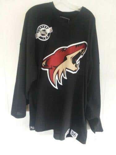 Phoenix Coyotes unused black #30 practice jersey size 56 non-goalie cut/everything sewn on/2003 tag