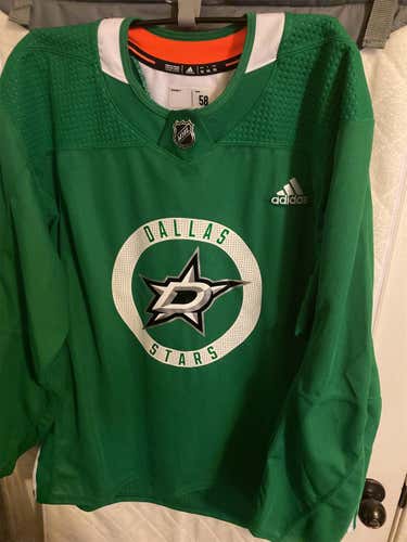 Dallas Stars Made In Canada Sz 58 Adidas Pro Stock Practice Jersey