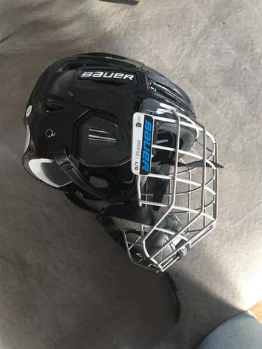 Black Used Large Bauer Helmet