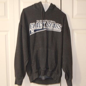 USED UNIVERSITY OF MAINE BLACK BEARS HOODIE-ADULT MEDIUM-BLACK HOODED SWEATSHIRT