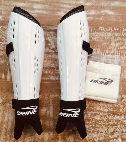 New Medium Brine Field Hockey O2 Shine Guards - 1 pair