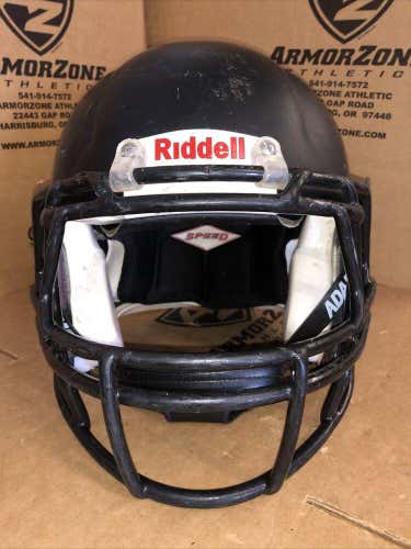 USED RIDDELL ADULT SPEED FOOTBALL HELMET - MEDIUM - FLAT BLACK