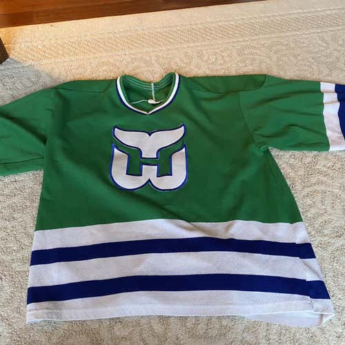 Vintage 1980’s Hartford Whalers Green CCM Jersey