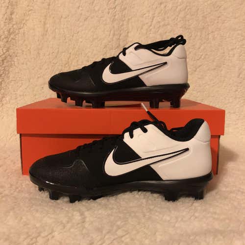 Nike Black Alpha Huarache Varsity Low MCS Molded Cleats Size 6.5