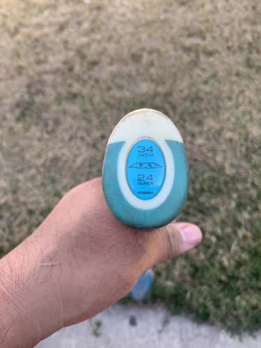 Blue Used High School/College 2018 AXE Composite Avenge Bat (-10) 24 oz 34"