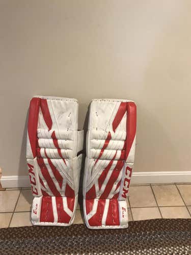 Red Junior 28" CCM  Goalie Leg Pads