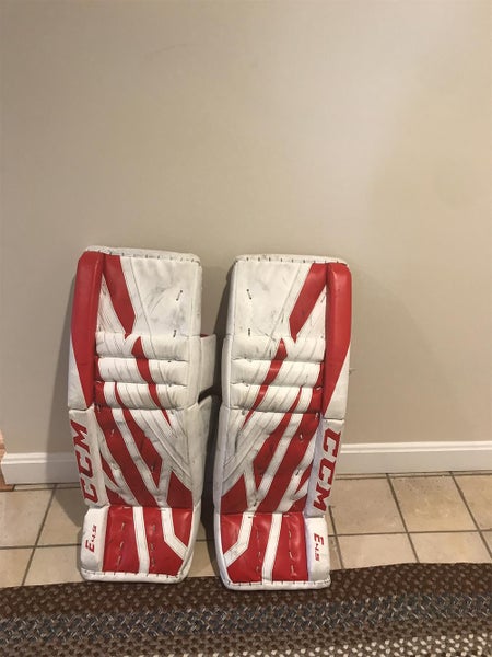 Red Junior 28" CCM Goalie Leg Pads