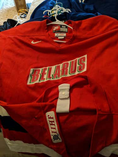 Belarus IIHF Nike Jersey Pro Stock 56