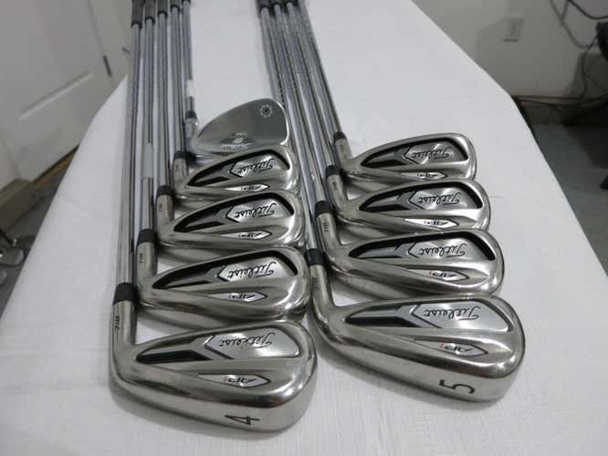Titleist 718 AP1 Iron Set 718AP1 - 4-PW, AW, SW - AMT Red S300 Stiff Flex Steel
