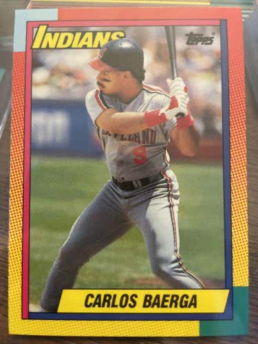 1990 Topps Traded Set Break 6T Carlos Baerga Rookie Card RC Cleveland Indians